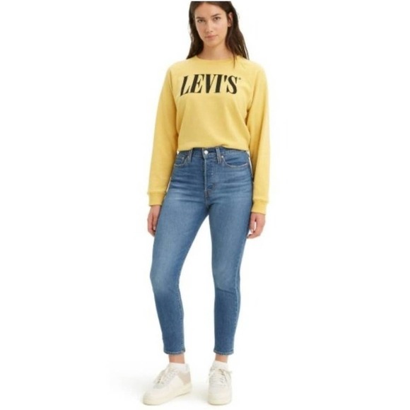 Levi's Wedgie Skinny Medium Wash Blue Jeans Size 32 - Picture 3 of 15